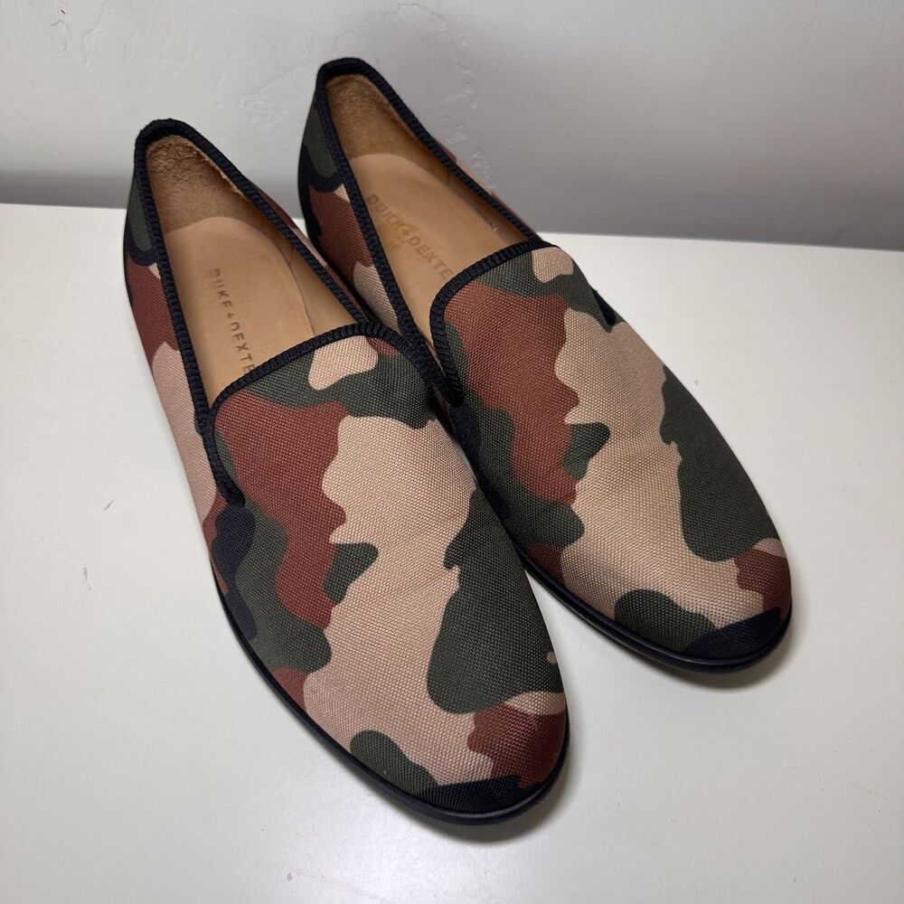 Duke & Dexter Camo Loafers Size US‎ 11 / UK 10 Handmade Canvas Mens EUC Slip On - Picture 6 of 6